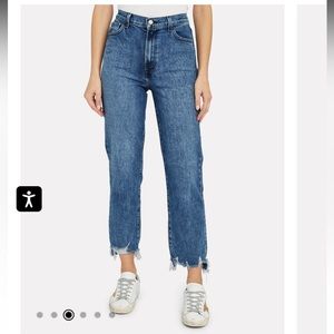 J BRAND Jules High-Rise Straight Distressed Jeans, Sympathy Destruct, 27
